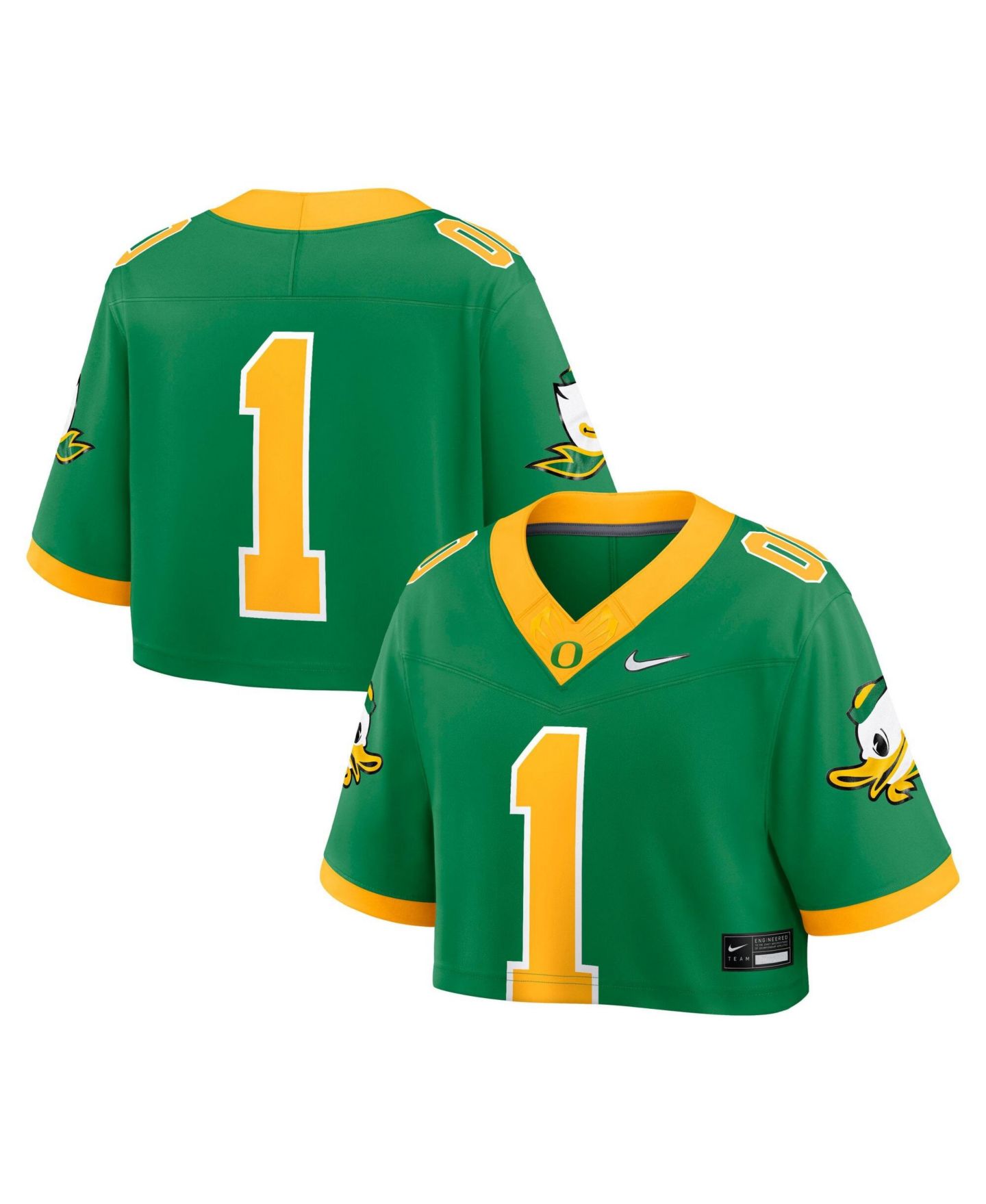 Женский топ Nike Green Oregon Ducks Game Crop Top Jersey — фото 1