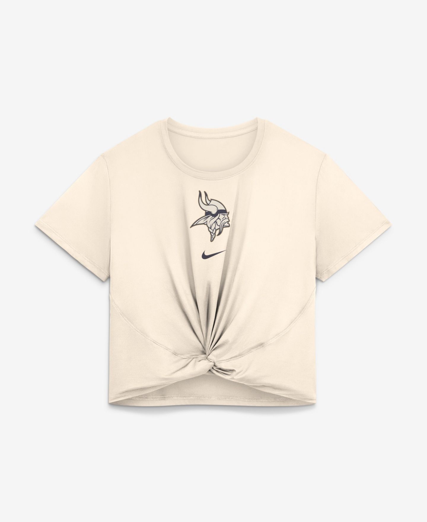 Женская футболка Nike Cream Minnesota Vikings 2026 Rivalries Collection Classic Twist Cropped — фото 4