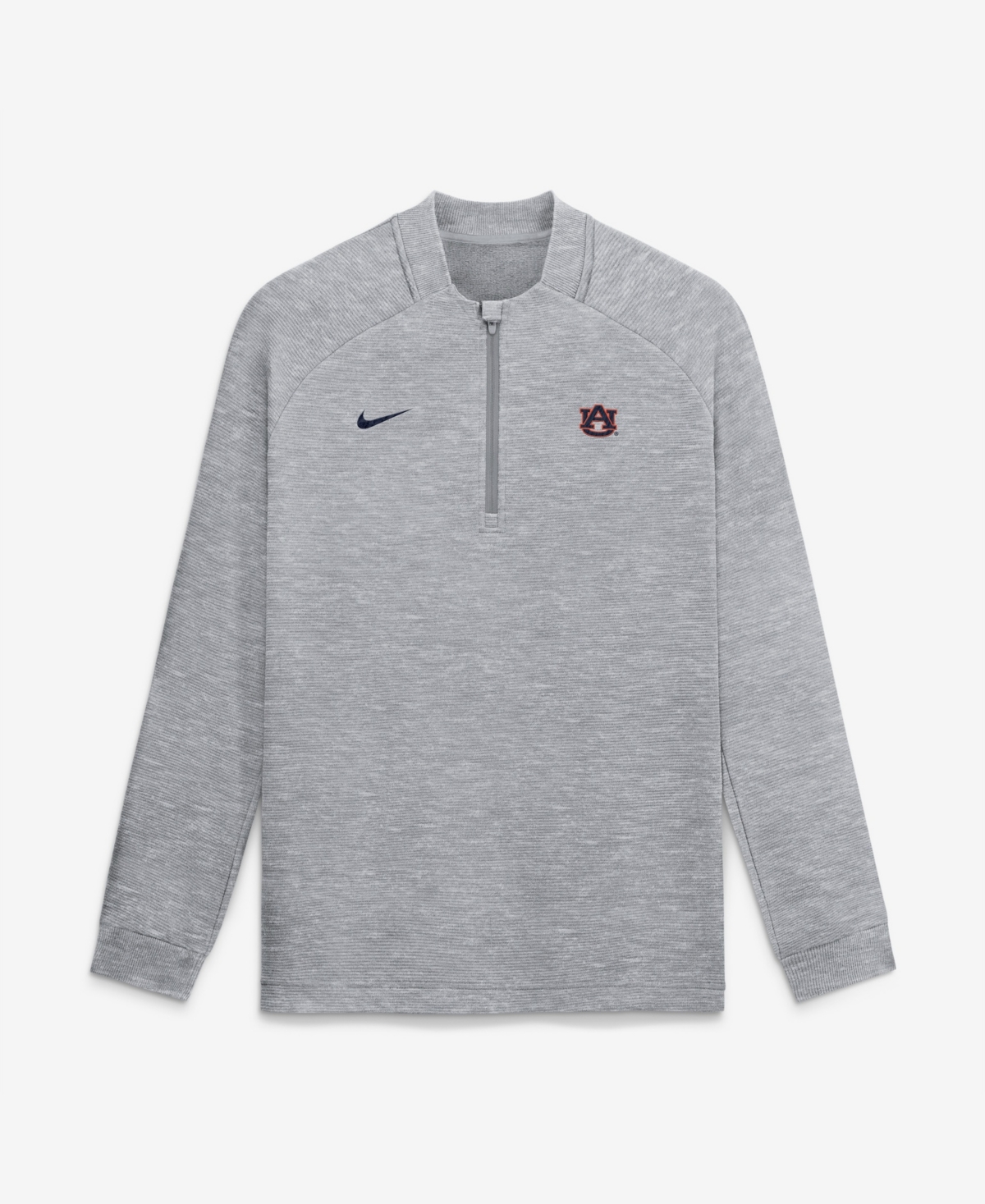 Nike Men's Gray Auburn Tigers Par Raglan Tri-Blend Therma-fit Half-Zip Pullover