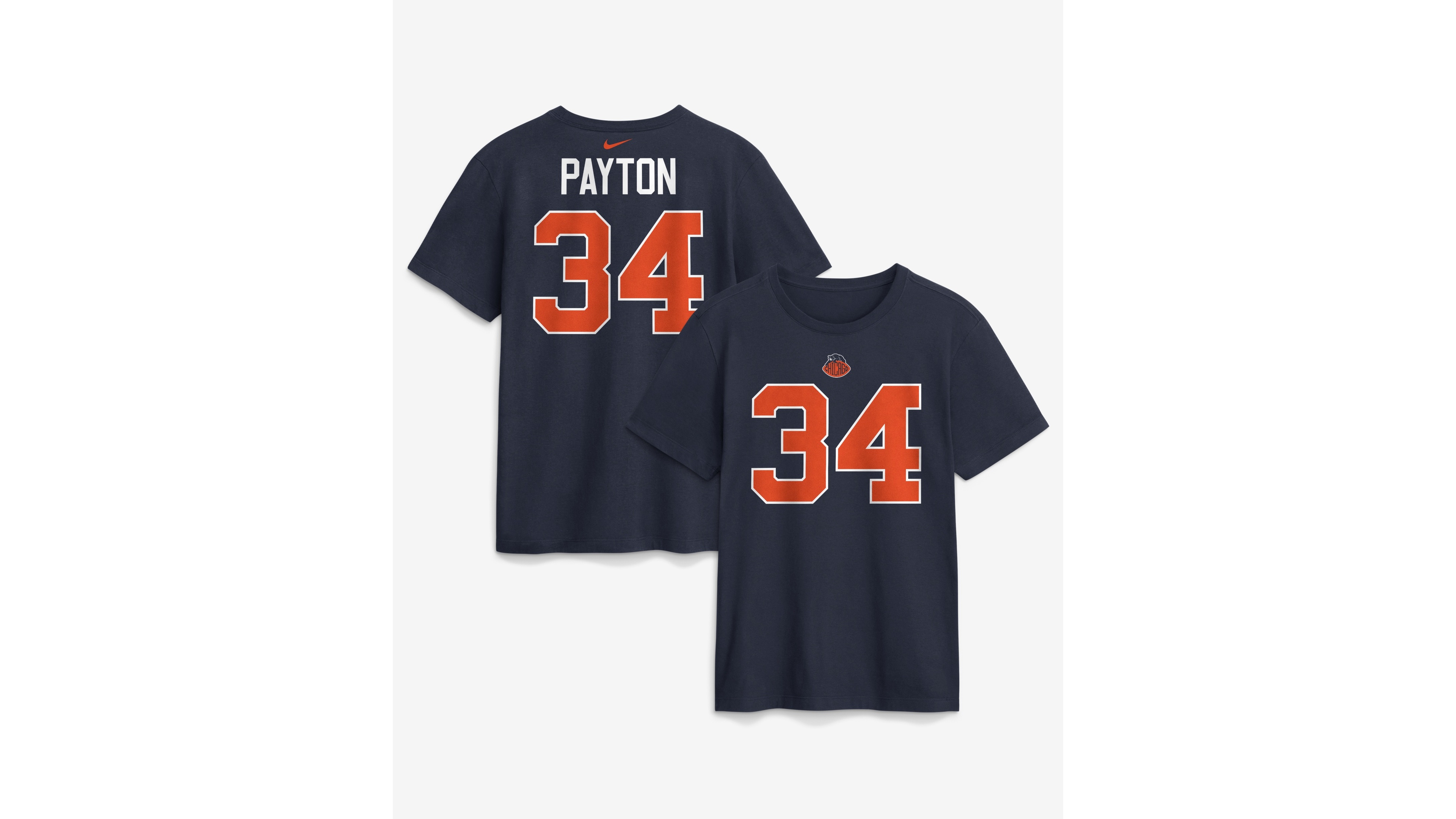 Nike Men's Walter Payton Navy Chicago Bears 2026 Rivalries Collection Player Name & Number T-Shirt