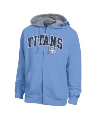 Men's  Light Blue/Heather Gray Tennessee Titans Full-Zip Hoodie