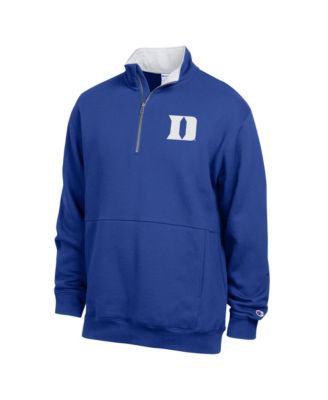 Men's  Royal Duke Blue Devils Fleece Quarter-Zip Pullover