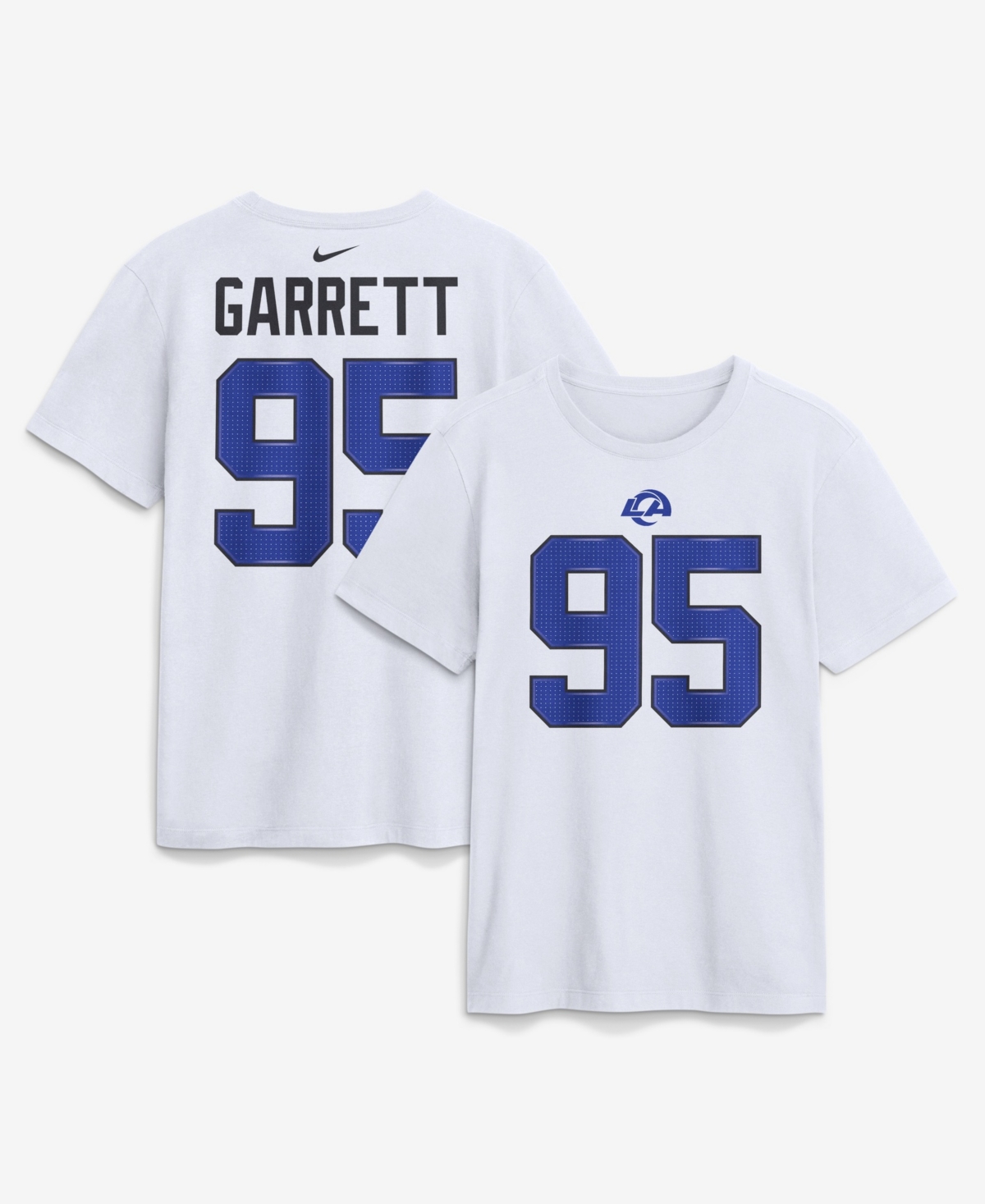 Nike Men's Myles Garrett Los Angeles Rams Fearsome White Name & Number T-Shirt - White