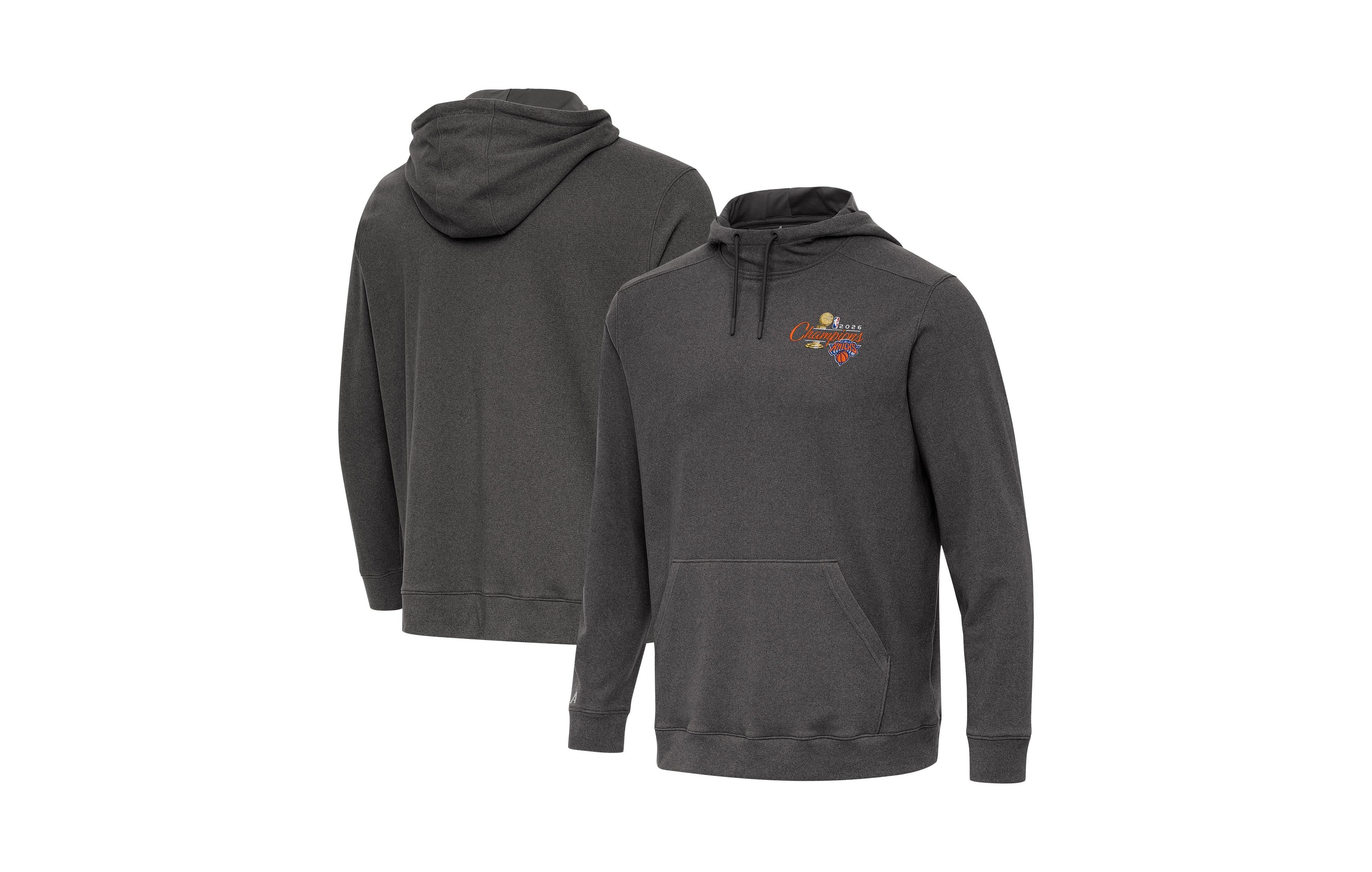 Antigua Men's Black New York Knicks 2026 Nba Finals Champions Cloud Hoodie