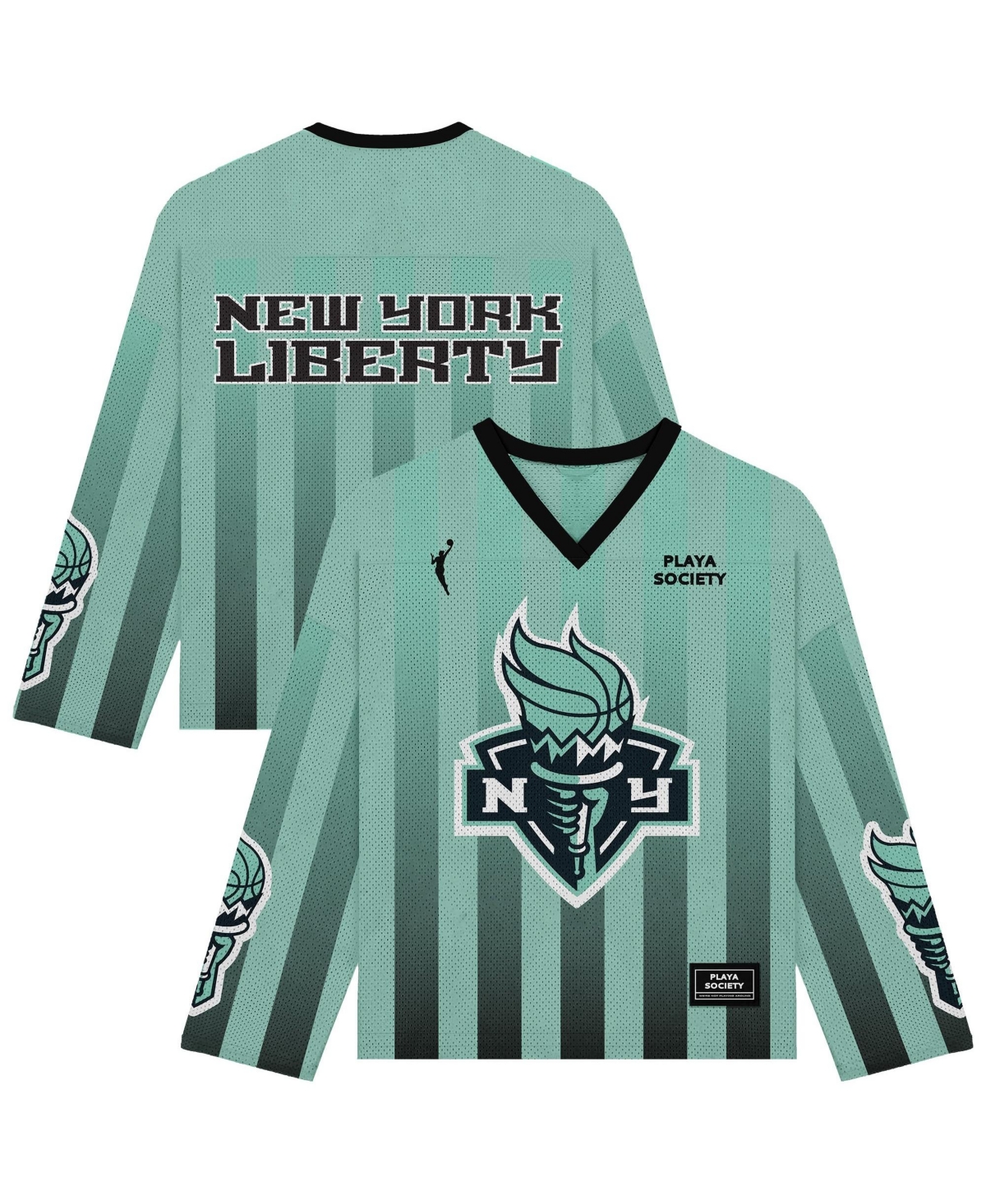 Playa Society Men's and Women's Mint New York Liberty Hockey Fashion Jersey