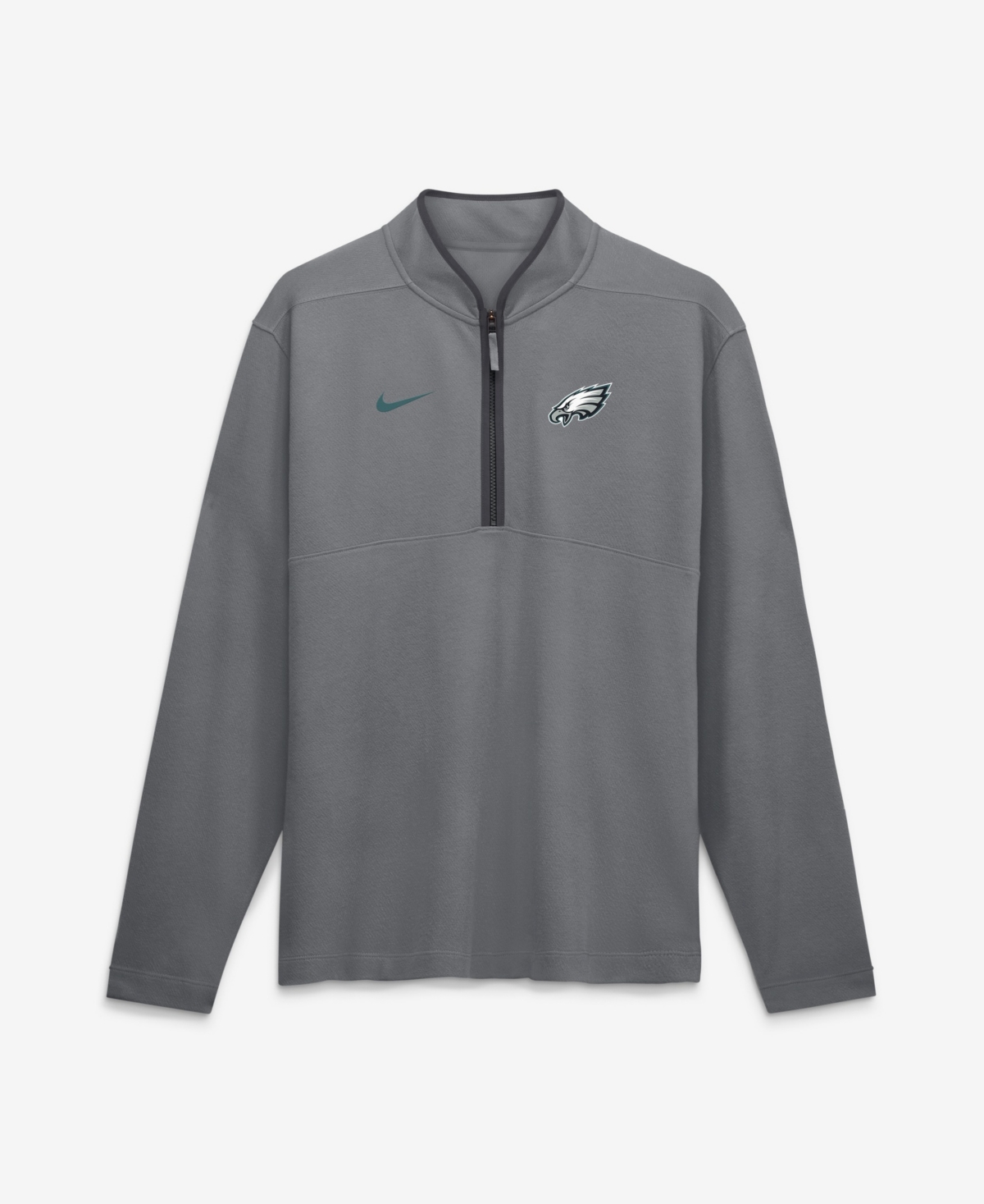 Nike Men's Gray Philadelphia Eagles Dri-fit Victory Half-Zip Pullover