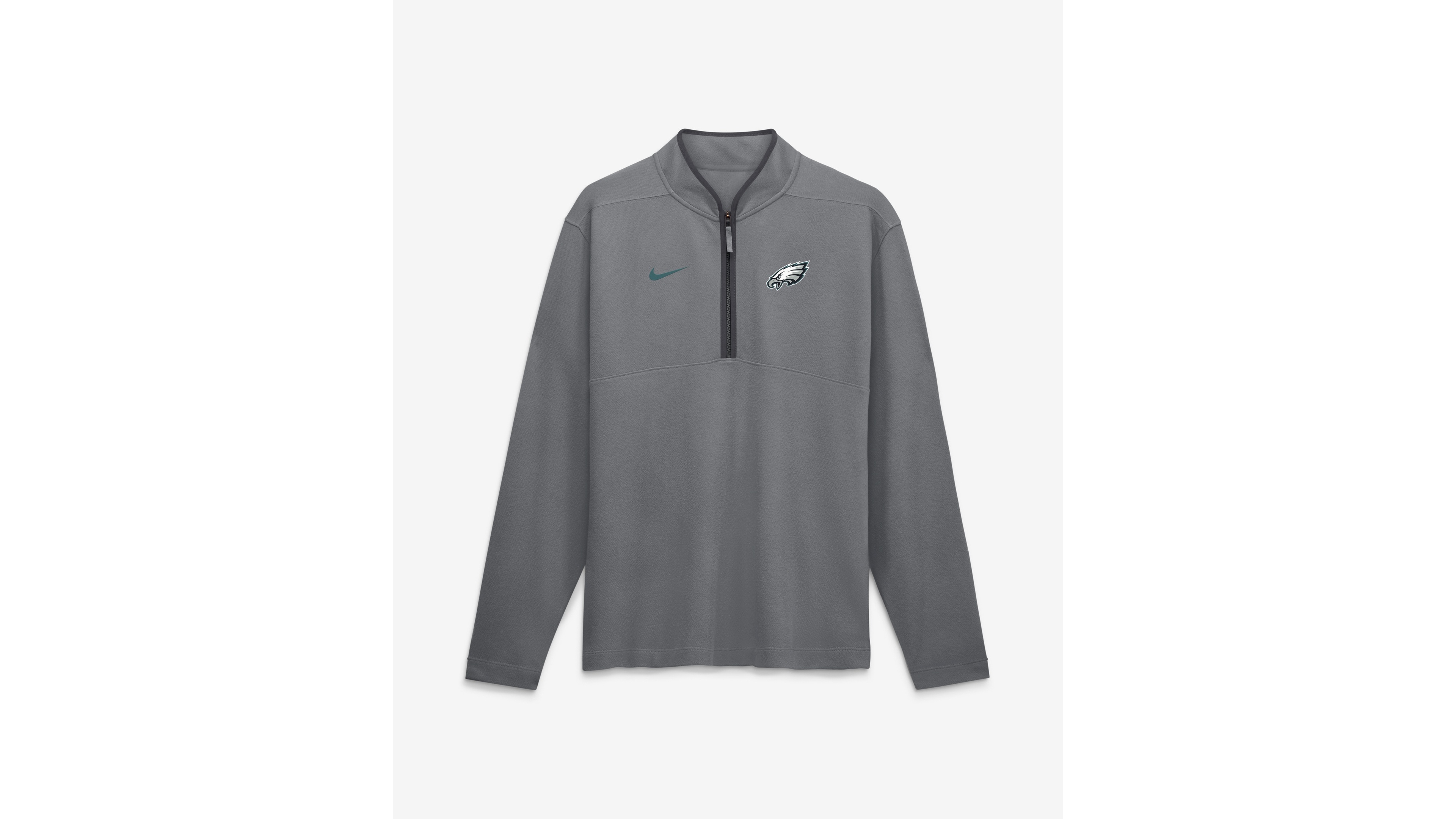 Nike Men's Gray Philadelphia Eagles Dri-fit Victory Half-Zip Pullover