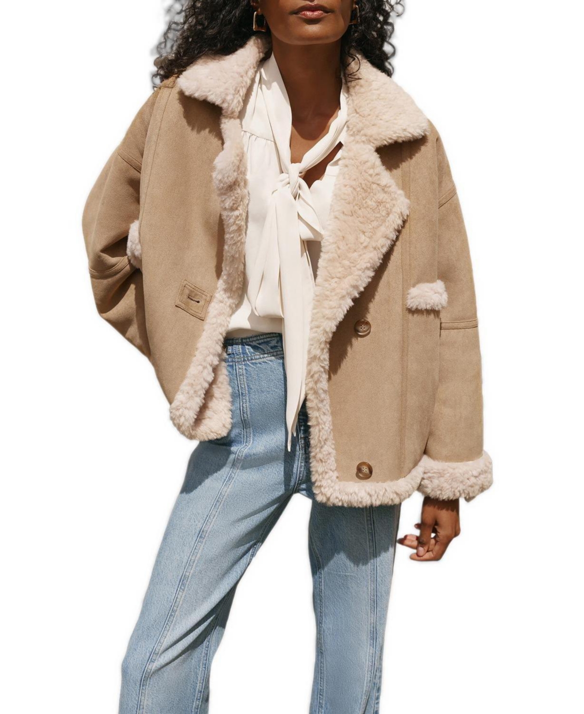 Mint Velvet Women's Faux Fur Lined Reversible Jacket