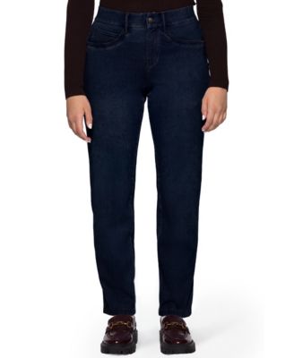 Women's Stovepipe Pull-On Straight 4-Way Stretch Denim Pants