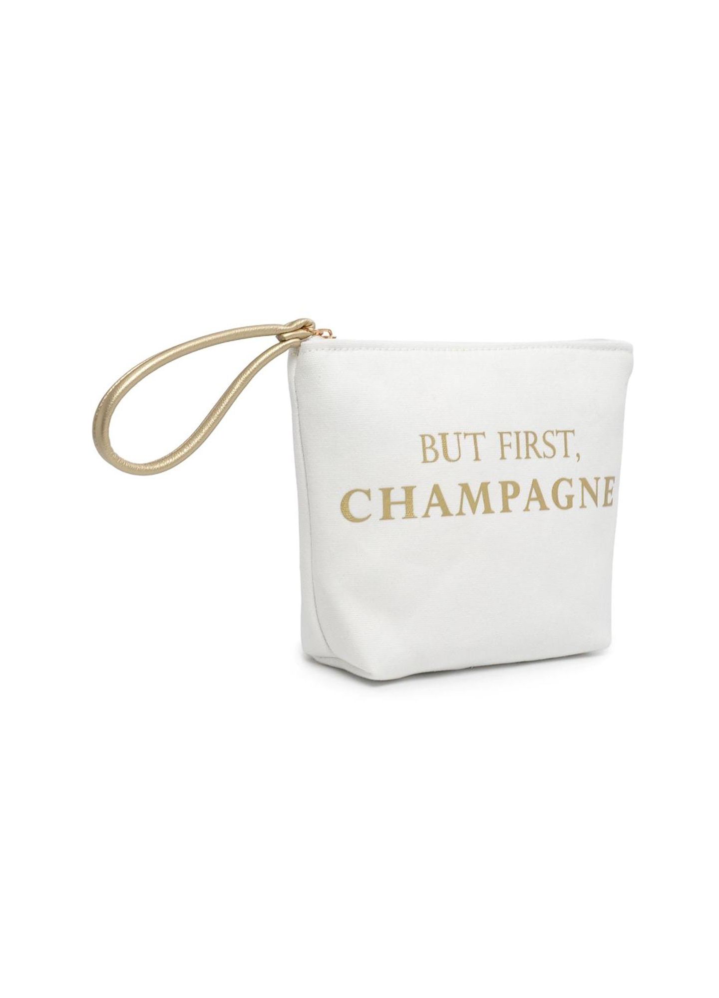 Женский кошелёк Urban Expressions Carry-All Writing Canvas Gold-Tone Quote Wristlet, цвет: But First — фото 2