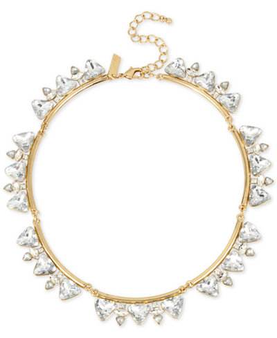 M. Haskell for INC International Concepts Gold-Tone Crystal Triangles Collar Necklace, Only at Macy's
