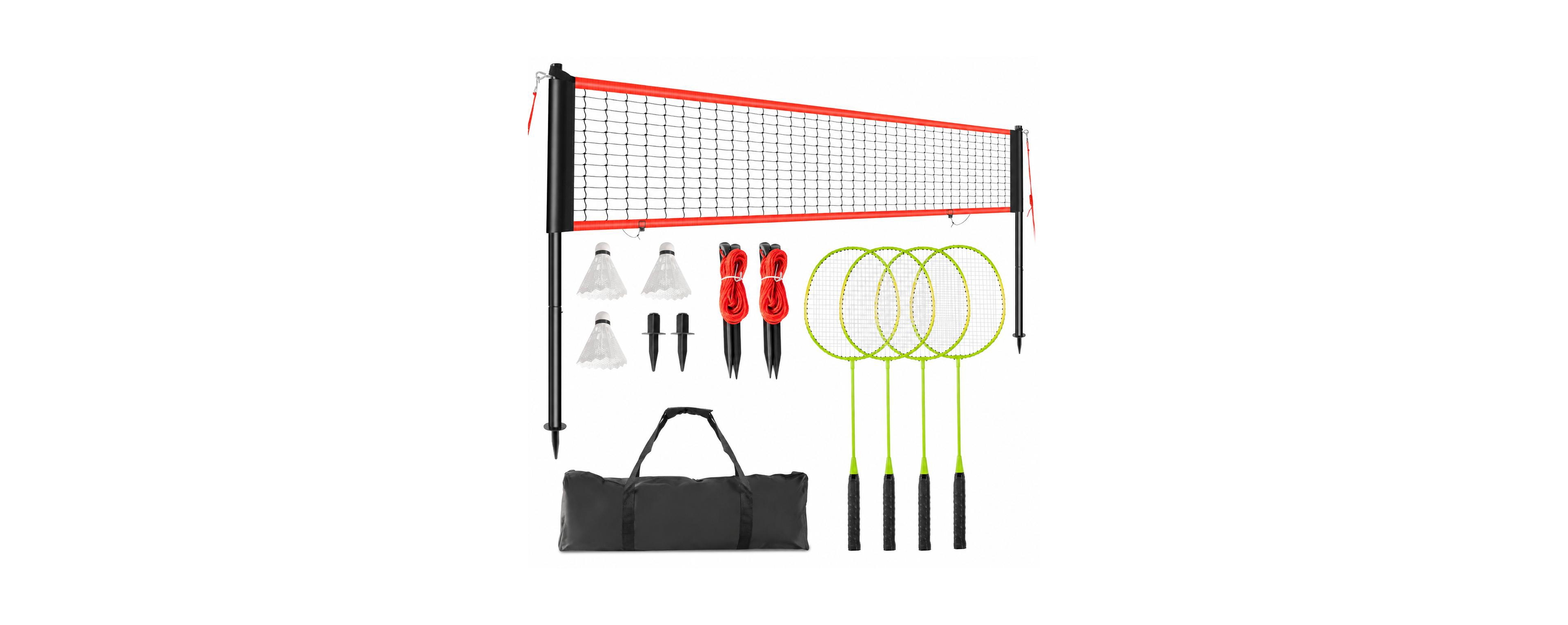 Furlihong 20ft Badminton Net Set Outdoor Portable Complete Play Kit
