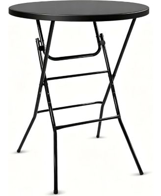 31.5" Round Folding Outdoor Dining Table - 43" Bar Height High Top Table for Patio, Backyard and Events Tables
