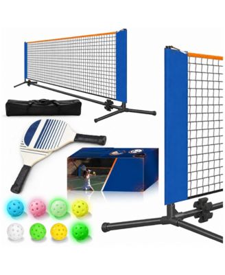 10 Ft Portable Pickleball Net Set With Paddles Balls Carry Bag For Indoor Outdoor
