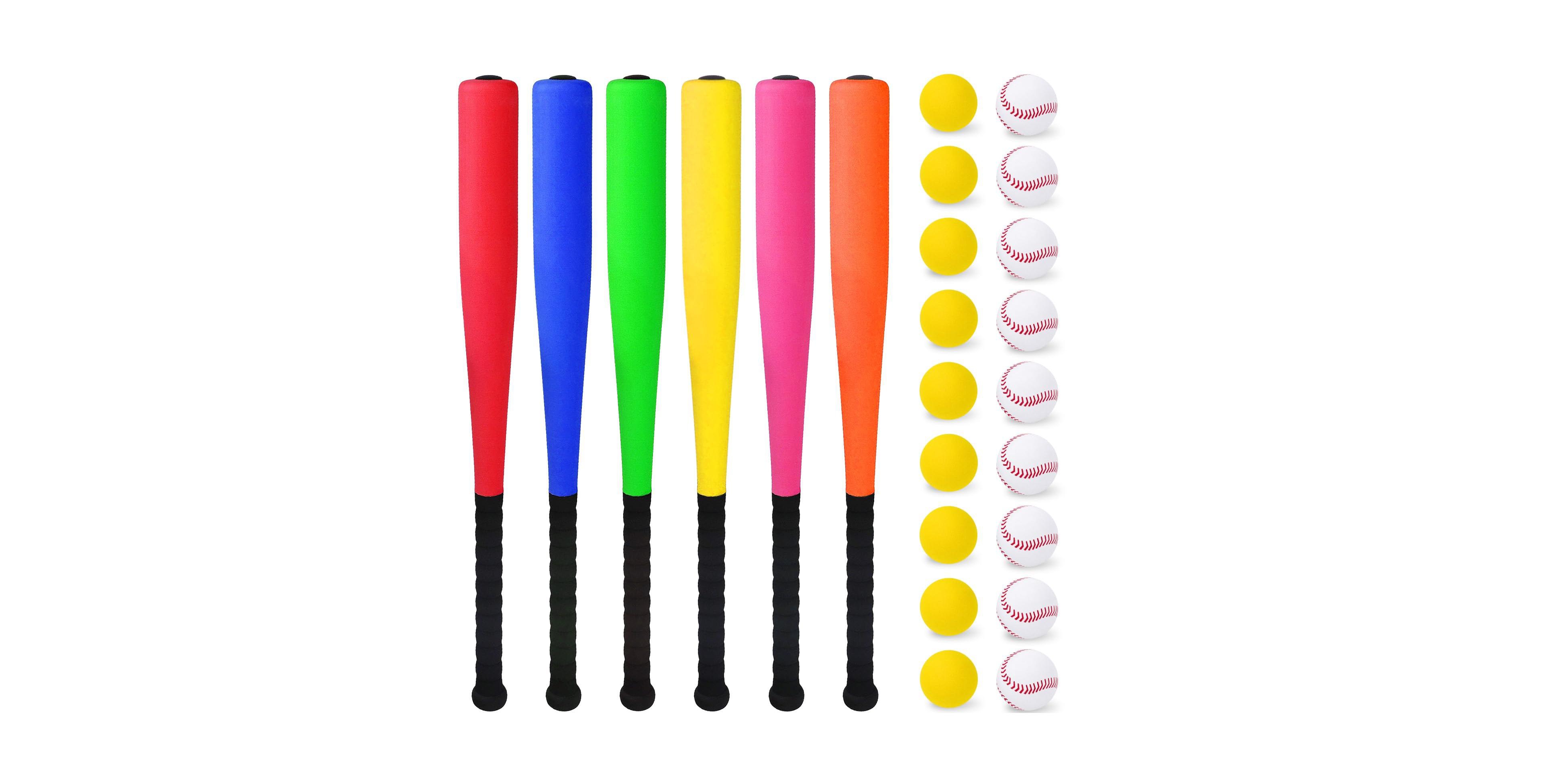 Aofar Foam Baseball Bat Soft Baseballs Kit for Beginners Practice