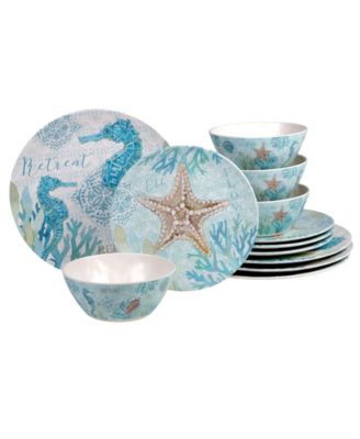 Beachcomber 12 Pc. Dinnerware Set, Service for 4
