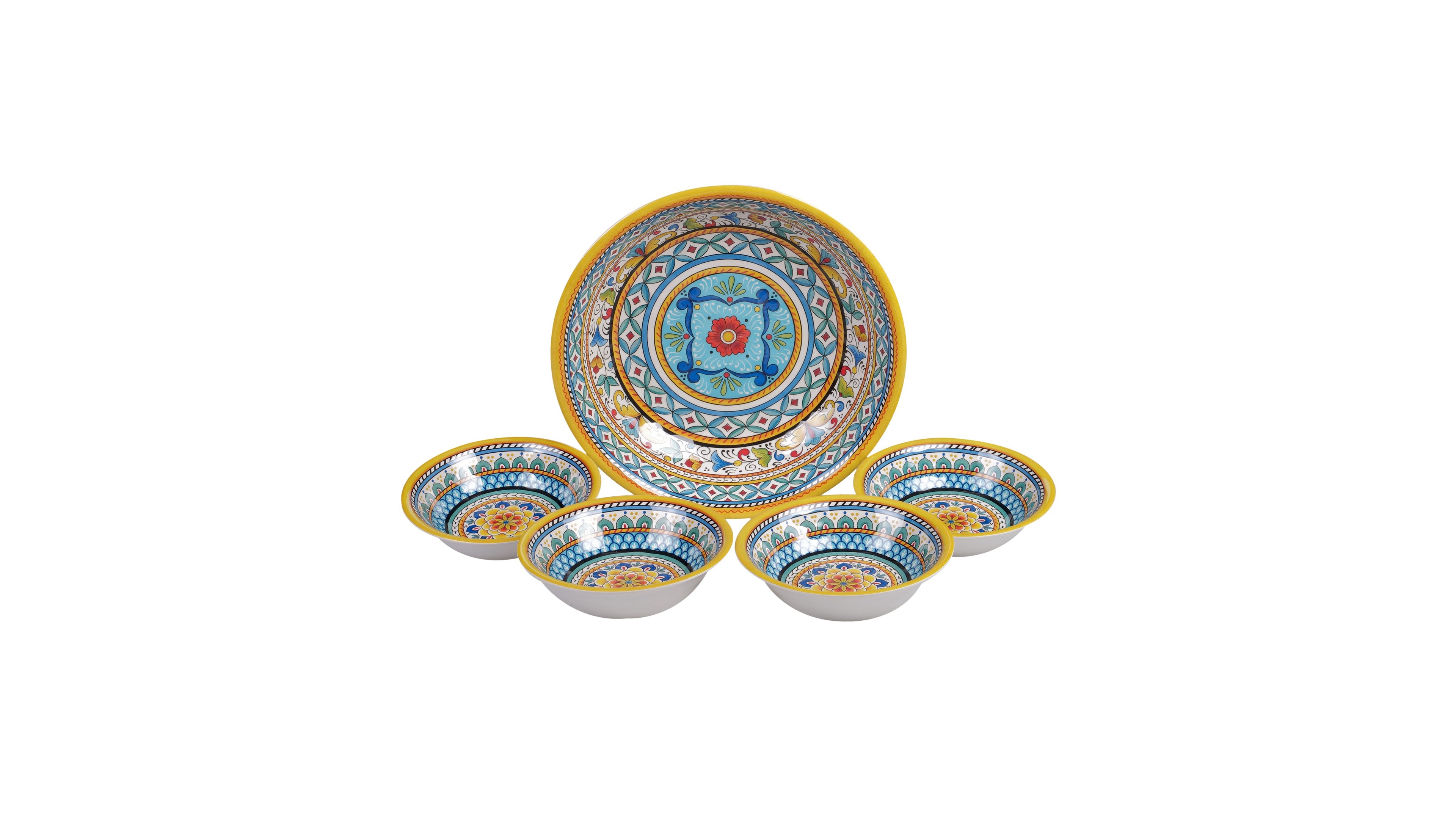 Certified International Portofino 5-Pc. Melamine Salad/Serving Set