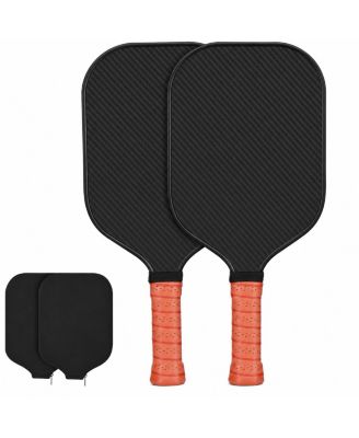 USA Approved 3k Carbon Fiber Pickleball Paddles Set High Grit Spin Polypropylene Core Comfort Grip