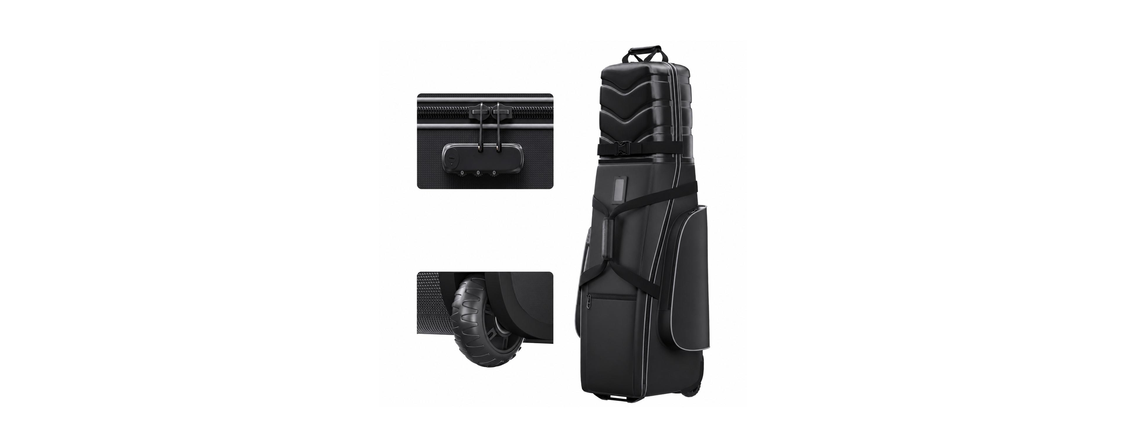 Furlihong Hard Shell Golf Club Travel Case With Wheels Triple Layer Protection Tsa Lock