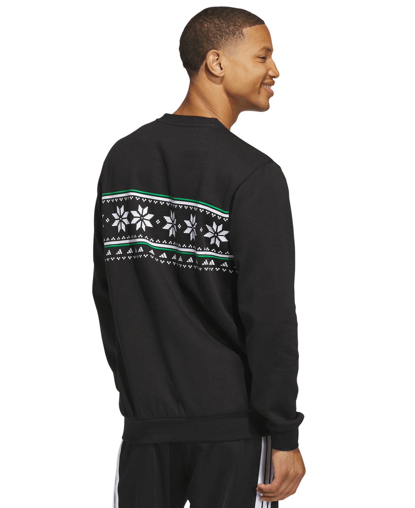 Мужская толстовка adidas Holiday Sweater Graphic, цвет: Чёрный — фото 3