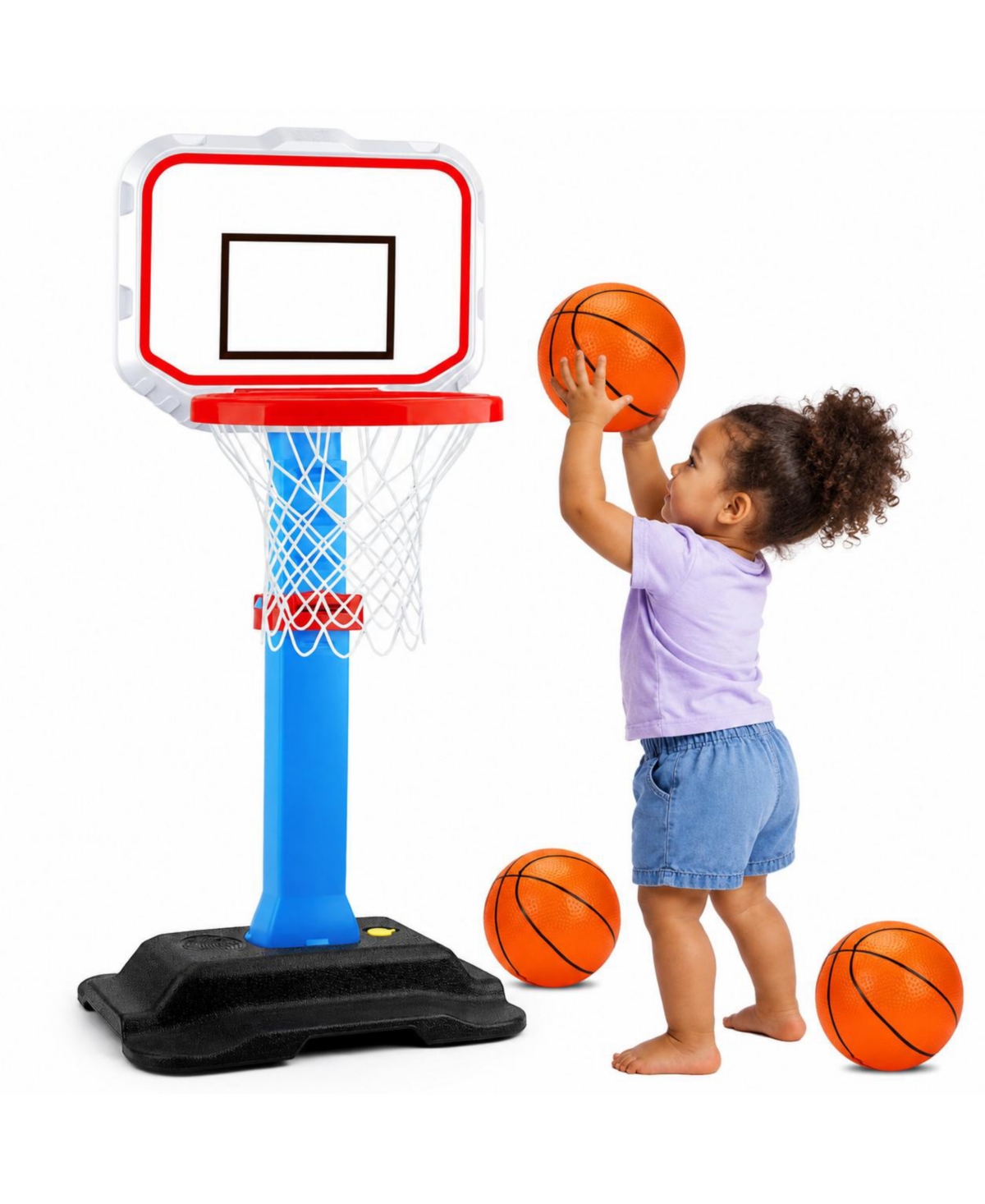 Magicorange Adjustable Kids Basketball Hoop 7 Height Settings Indoor Outdoor Play Set