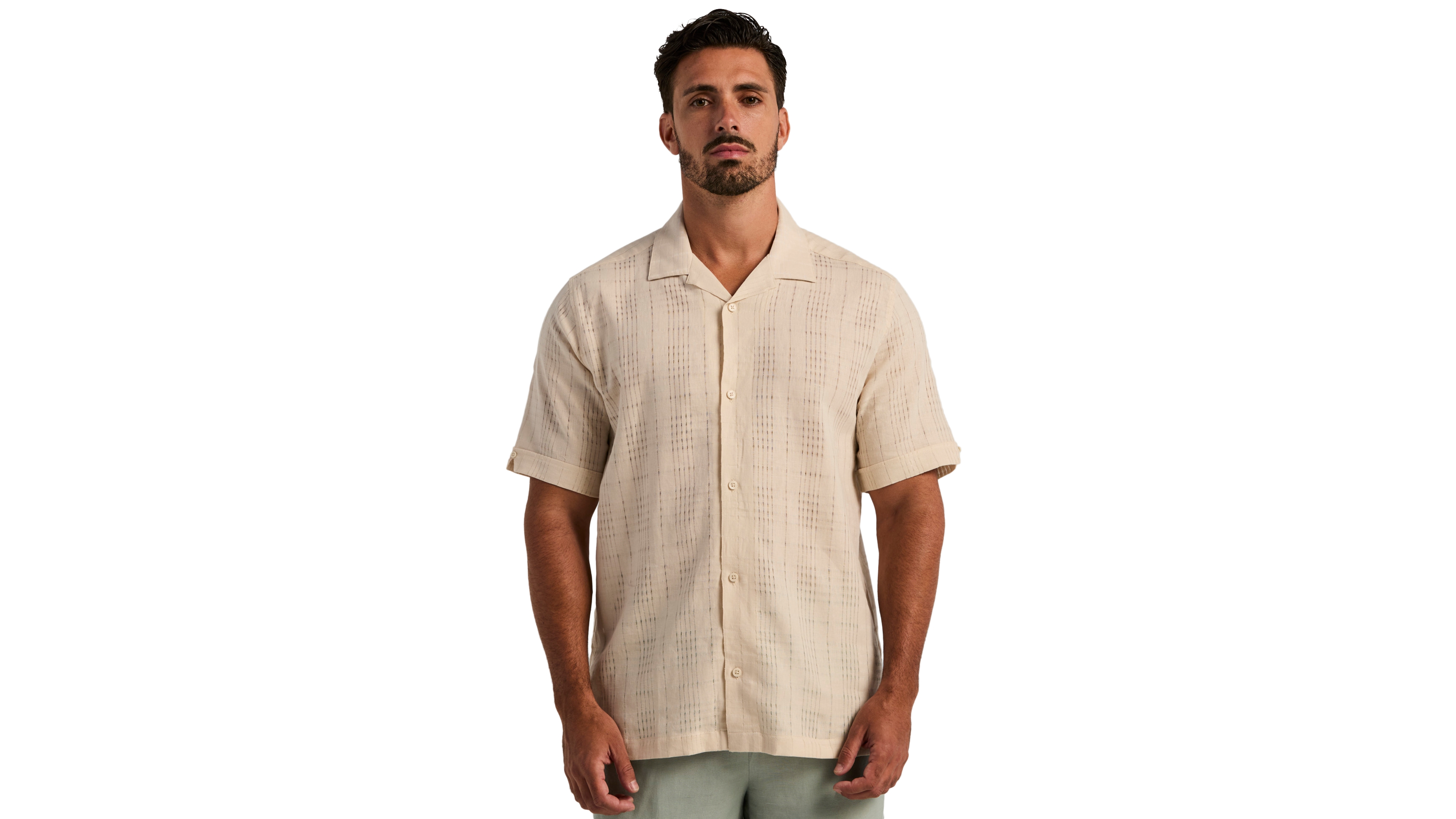 Cubavera Men's Linen-Blend Camp-Collar Short-Sleeve Classic-Fit Shirt