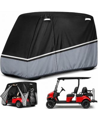 600D Windproof Golf Cart Cover XL 4 Passenger For Extended Roofs