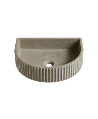 18'' Bathroom Sink, Irregular Shape Microcement Basin, NO Cabinet,NO Faucet and Sink Cover
