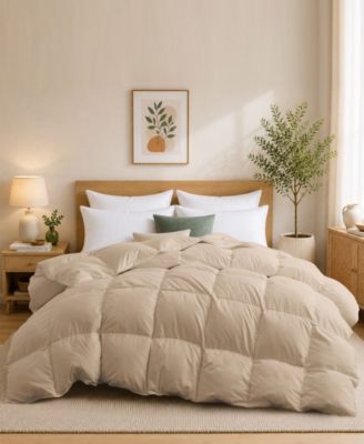 Heavyweight Goose Down Fiber Comforter, Twin