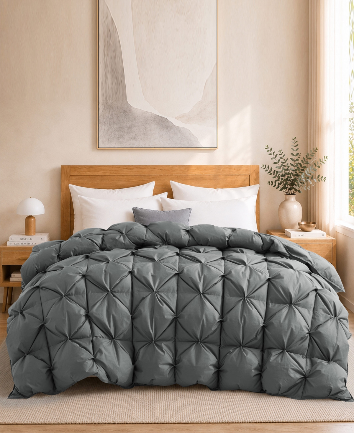 Unikome Luxury Cotton Blend Down Comforter, King