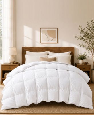 Medium Weight Extra Soft Goose Down and Feather Fiber Comforter 