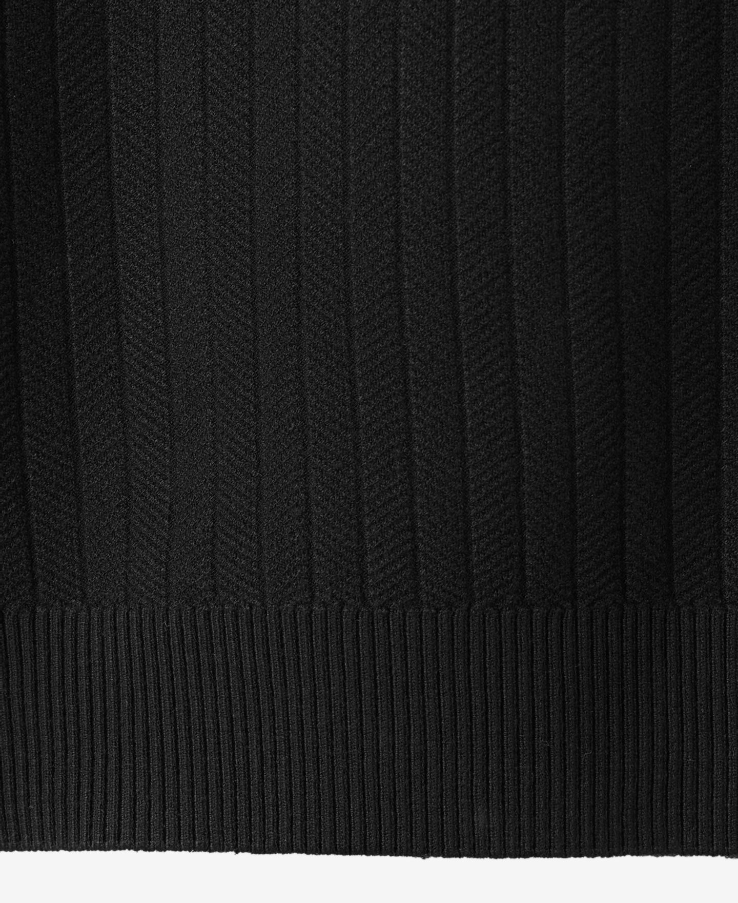 Мужское поло Mango Fine Rib-Knit Regular-Fit Polo, цвет: Чёрный — фото 8