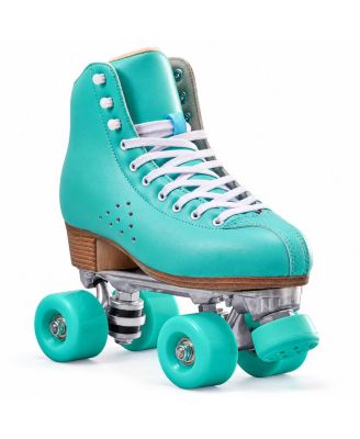 Deluxe Double Row Quad Skates Classic High Top Microfiber Leather Outdoor Indoor Skates For Adults Beginners