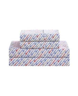 Printed 4-Piece Microfiber Sheet Set, Full