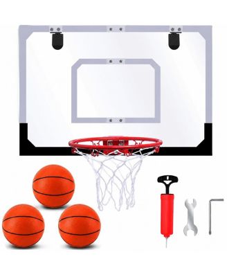 Indoor Mini Basketball Hoop Set Shatter Resistant Breakaway Rim Easy Install