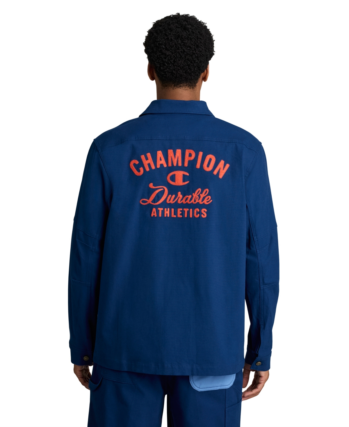 Champion Men's Long-Sleeve Snap-Front Work Shirt - Estate Blue