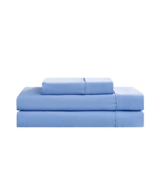 Elastic Logo Microfiber 3-Piece Sheet Set, Twin