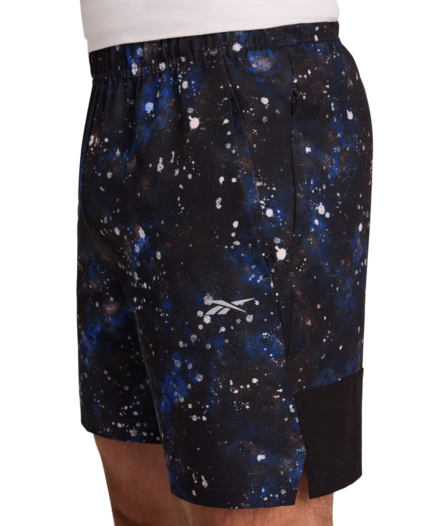 Мужские шорты Reebok Splatter Running, 7" Inseam, цвет: Синий разноцветный — фото 4