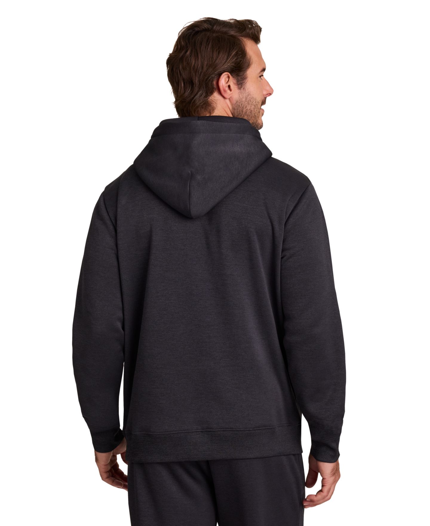 Мужское худи Reebok Fleece Pullover, цвет: Чёрный меланжевый — фото 5