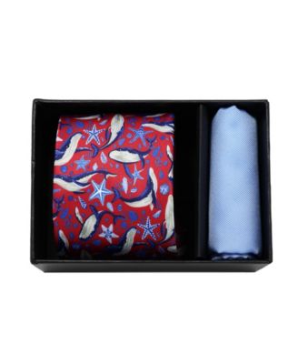 Men's Whale Tie and Pocket Square, 2-Piece Set