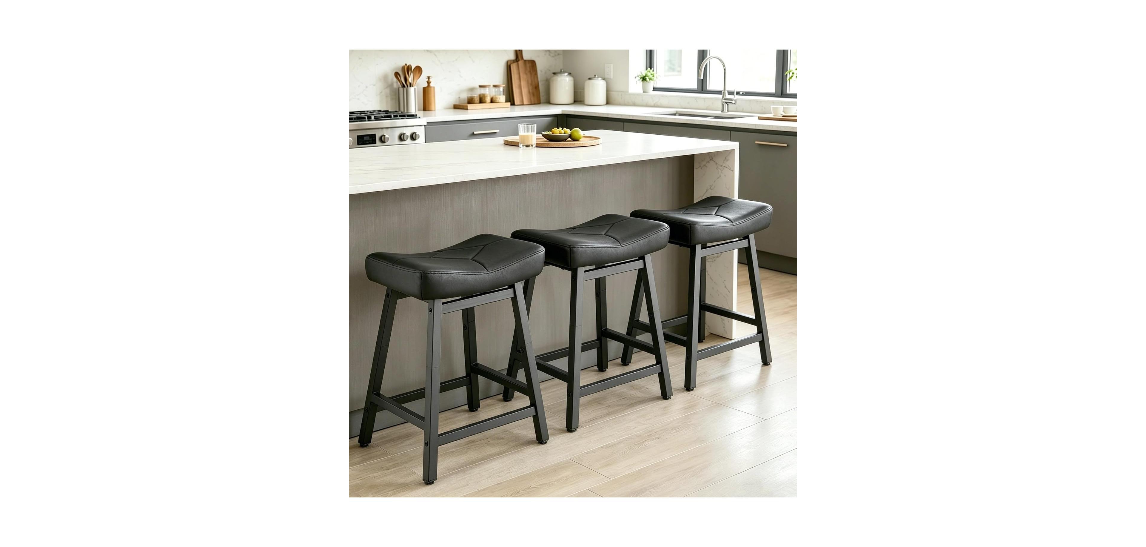 Dyhome 24 inches Counter Height Bar Stools Set of 3