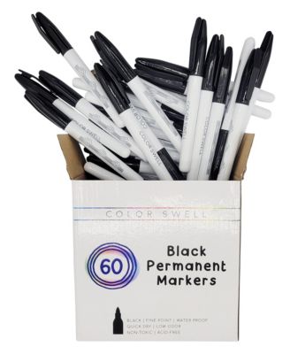 Bulk Permanent Markers, 60 Pack