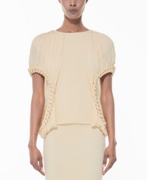 Женский топ Leem Fitted Knit Chain-Detail, цвет: Молочный белый