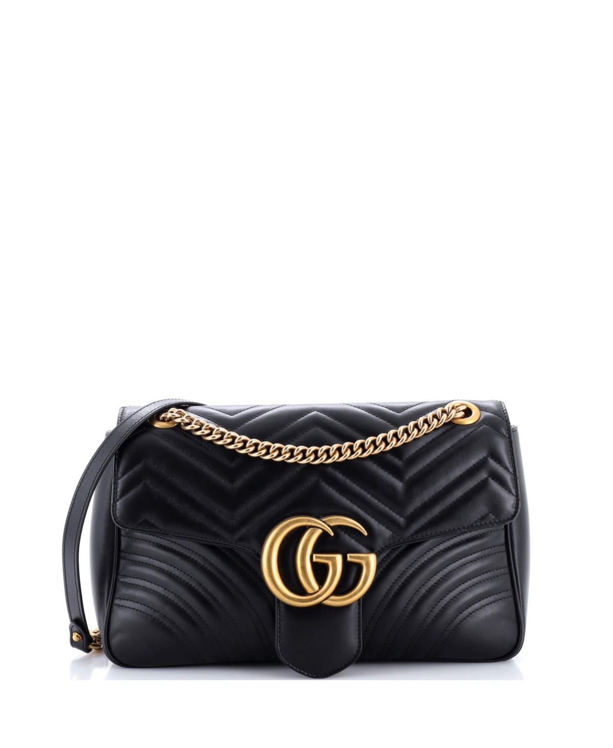 Pre-Owned Gucci Gg Marmont Matelasse Medium Flap Shoulder Bag