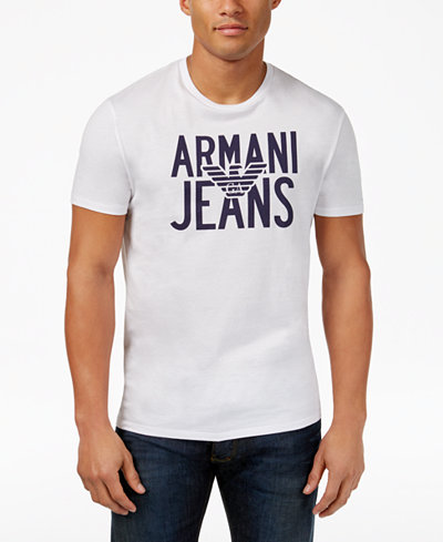 Armani Jeans Men's Eagle Graphic-Print Logo T-Shirt