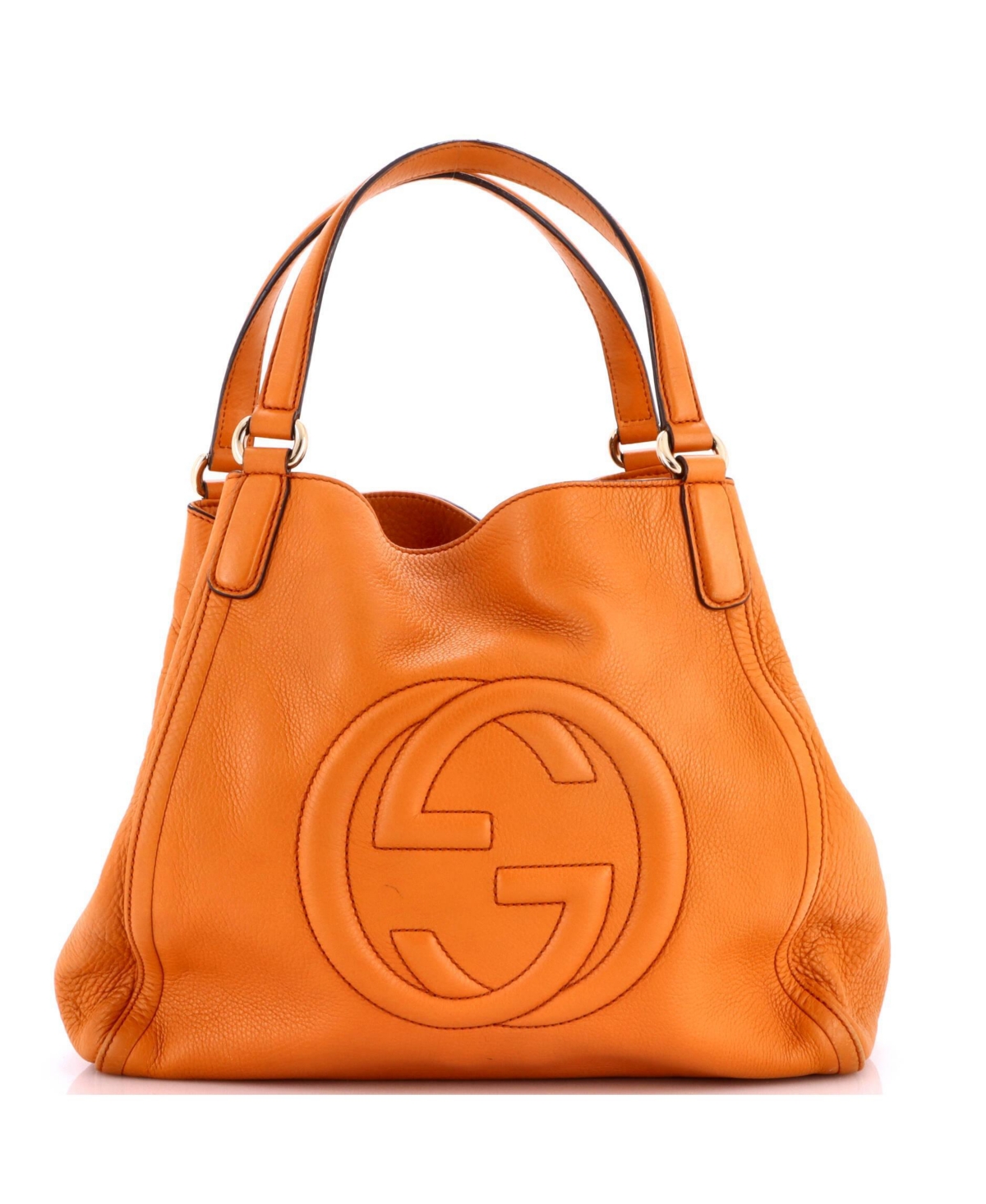 Pre-Owned Gucci Medium Soho Shoulder Bag Leather - Orange