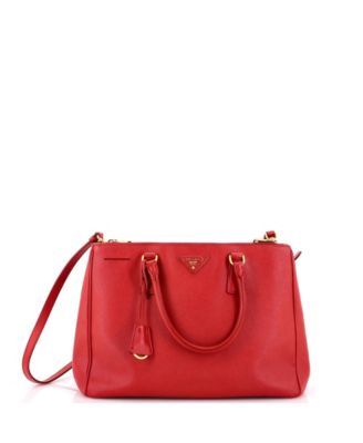 Large Double Zip Lux Tote Saffiano Leather