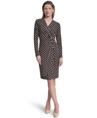 Women's Long-Sleeve Knee Length Dress