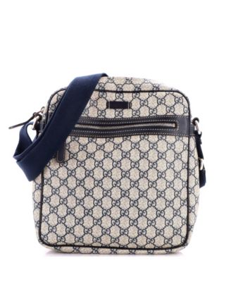 Medium Front Zip Messenger GG Coated Canvas