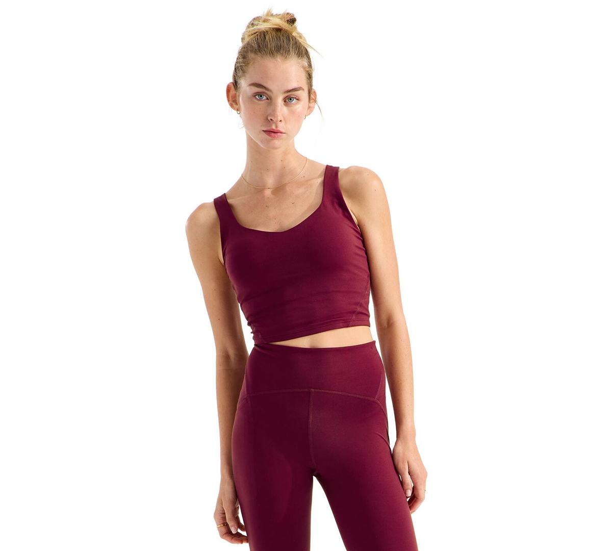 The North Face Women’s Jaida Long Line Bra (Size: Small): Burgundy Crush
